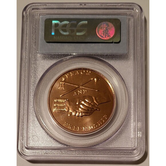 George Washington Presidential Bronze Medal (No Date) MS67 RED PCGS - Picture 2 of 2